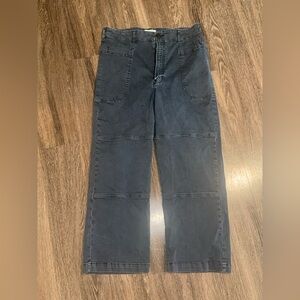 FRAME Charcoal Oversized Utility Pant Size 32